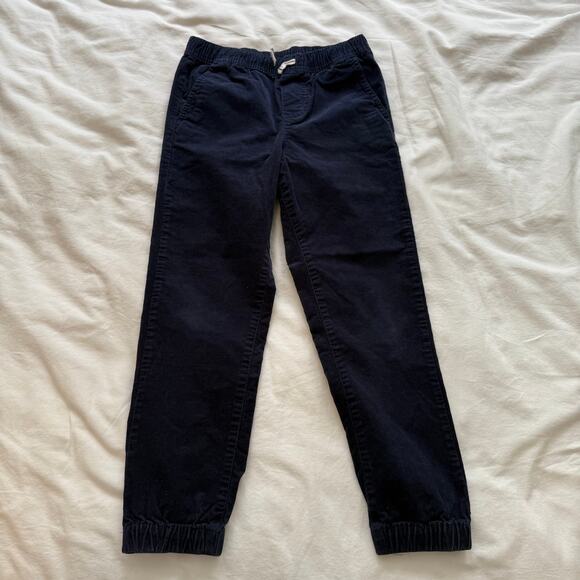 Janie & Jack Boys Navy Blue Corduroy Jogger Pants Size 7 Preppy Dressy Pictures - Picture 1 of 5